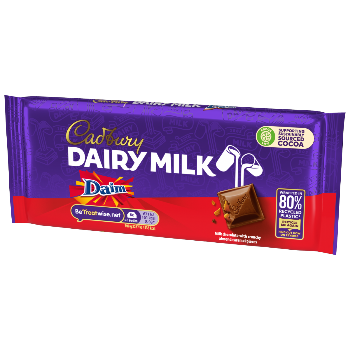 Cadbury Dairy Milk Daim Chocolate Bar 120g