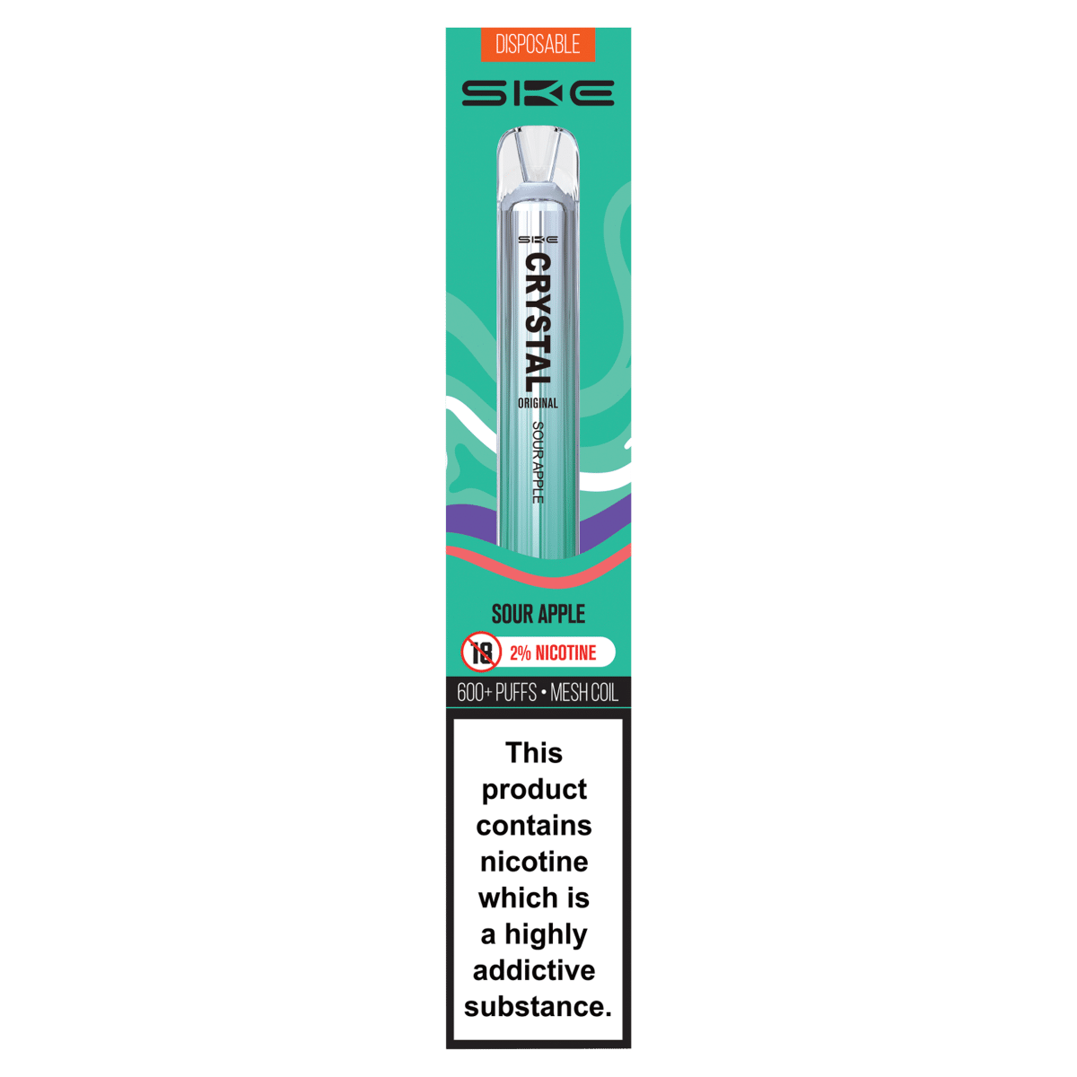 SKE Disposable Crystal Original Sour Apple 20mg