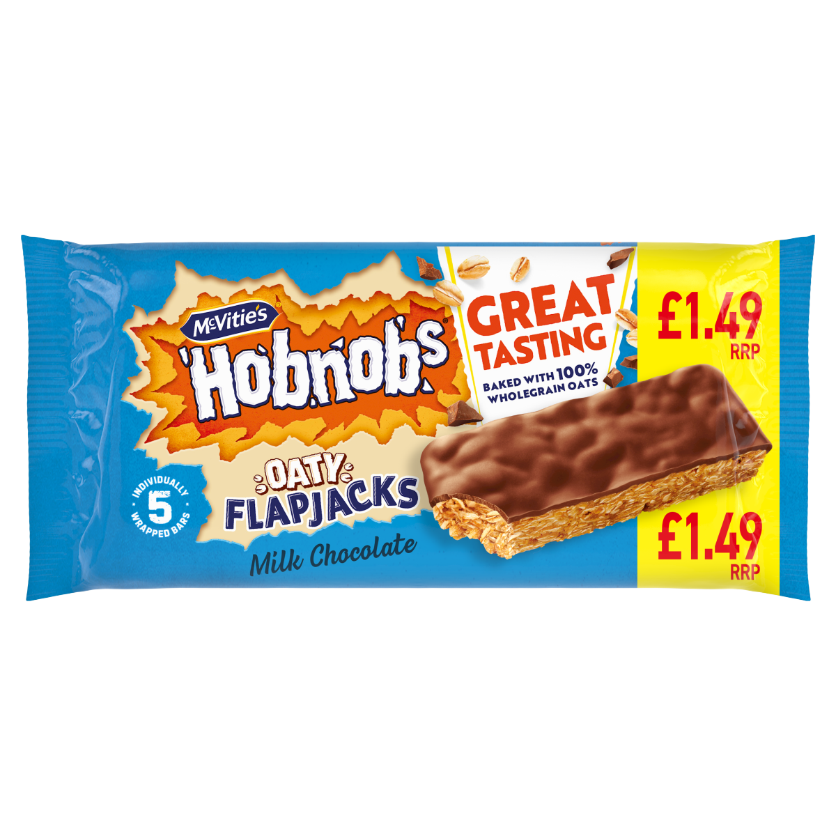 McVitie’s Hobnobs Oaty Flapjacks Milk Chocolate 131.8g