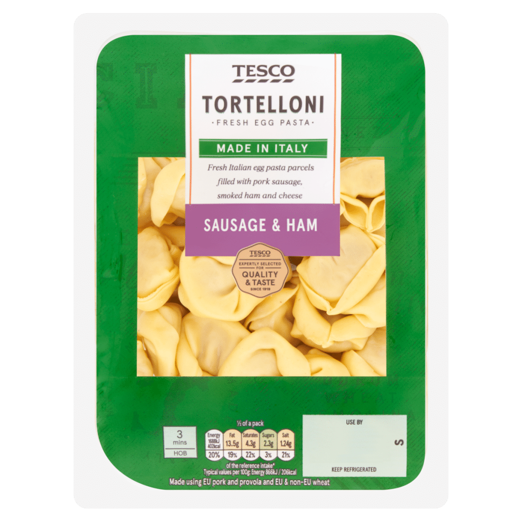 Tesco Italian Sausage & Ham Tortelloni 300g