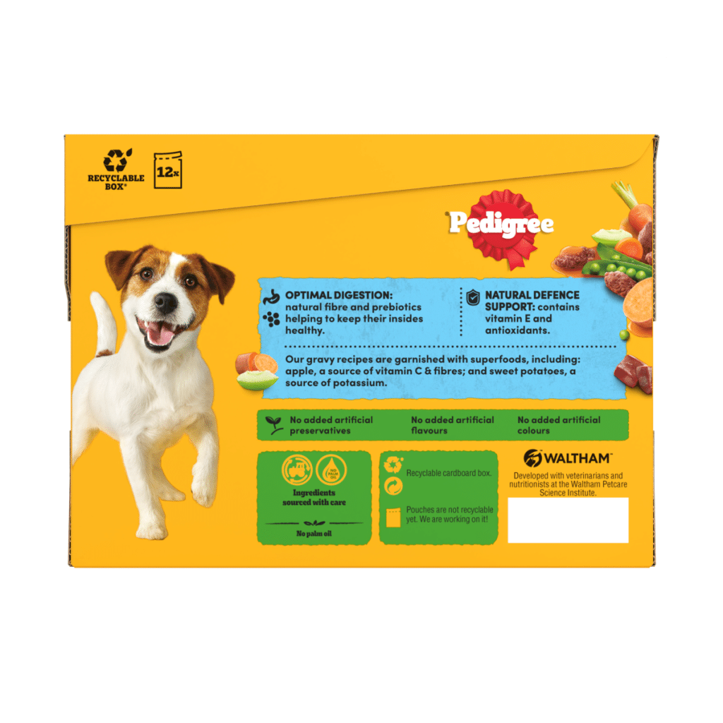 PEDIGREE® Adult Wet Dog Food Mixed Selection in Gravy 12 x 100g Pouch