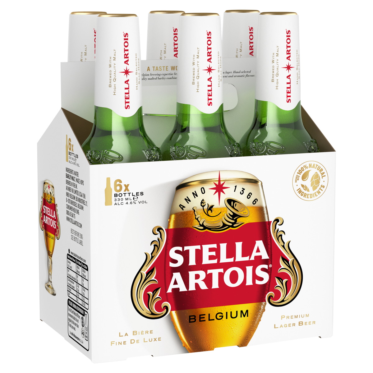 Stella Artois Belgium Premium Lager Beer 6 x 330ml