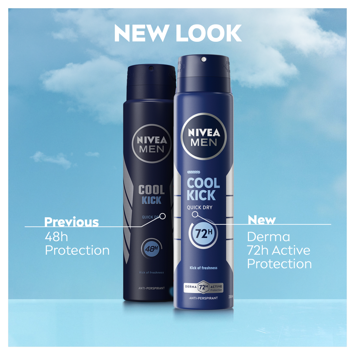 NIVEA NIVEA MEN 72h Cool Kick Anti-perspirant Spray 250ml 250ML