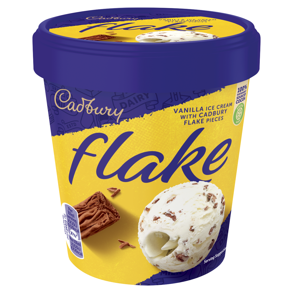 Cadbury Flake Vanilla Ice Cream with Cadbury Flake Pieces 425ml