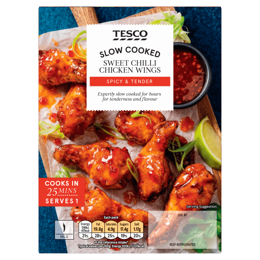 Tesco Slow Cooked Sweet Chilli Chicken Wings 310g