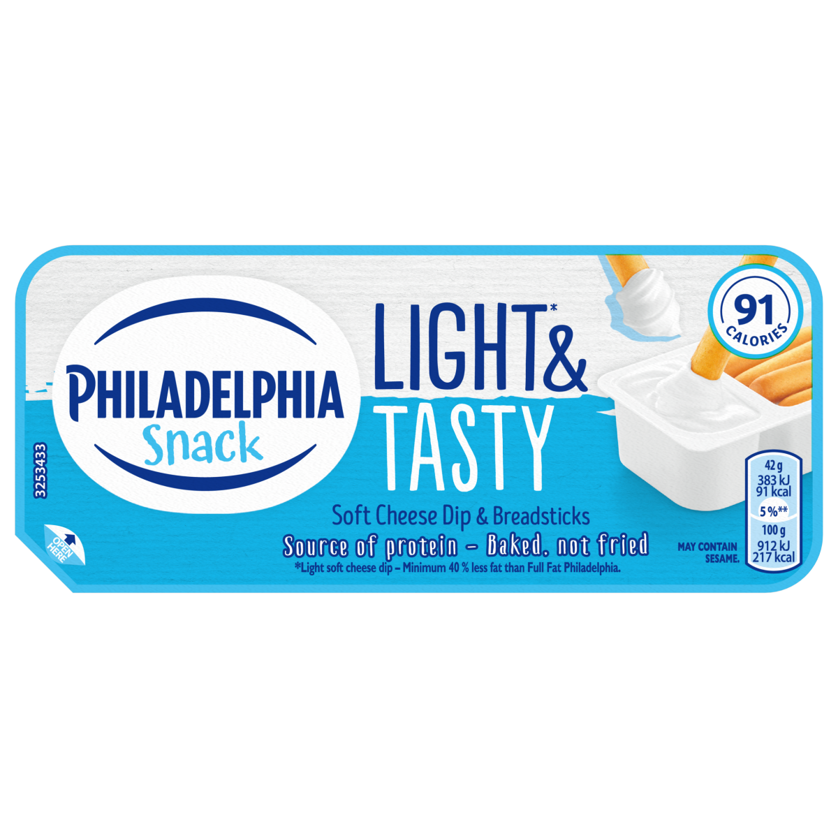 Philadelphia Snack Soft Cheese Dip & Breadsticks 42g