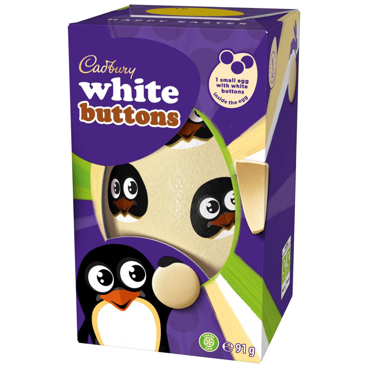 Cadbury White Chocolate Buttons Easter Egg 91 g