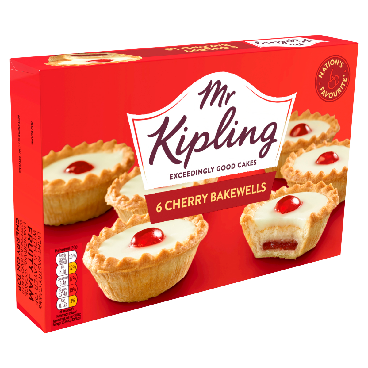 Mr Kipling 6 Cherry Bakewells