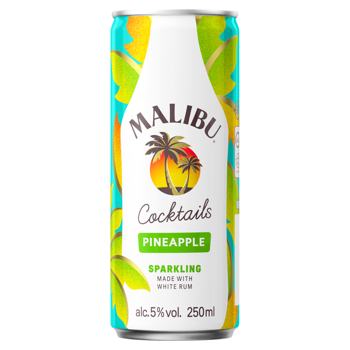 Malibu Pineapple Sparkling Pre-Mixed Drink 250ml