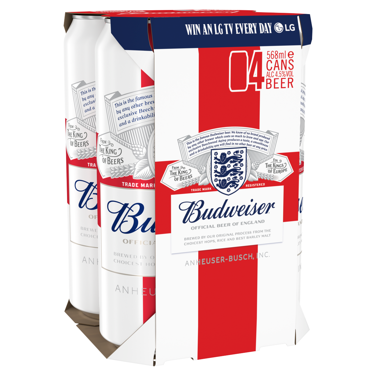 Budweiser Beer 4 x 568ml