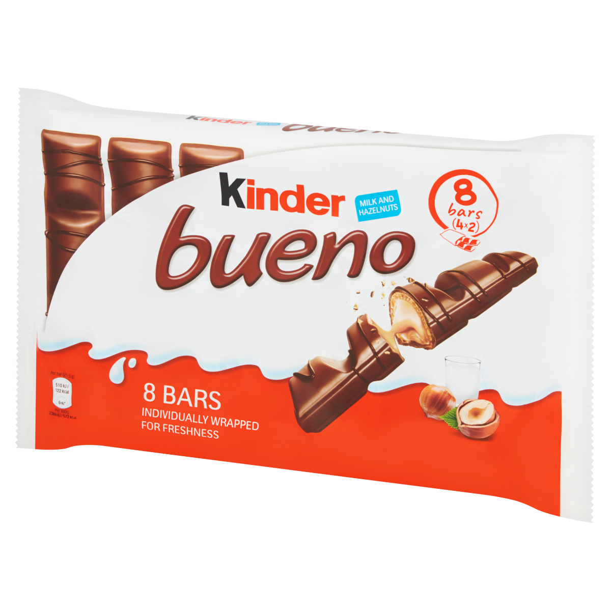 Kinder Bueno Milk and Hazelnuts Bars 4 x 43g (172g)