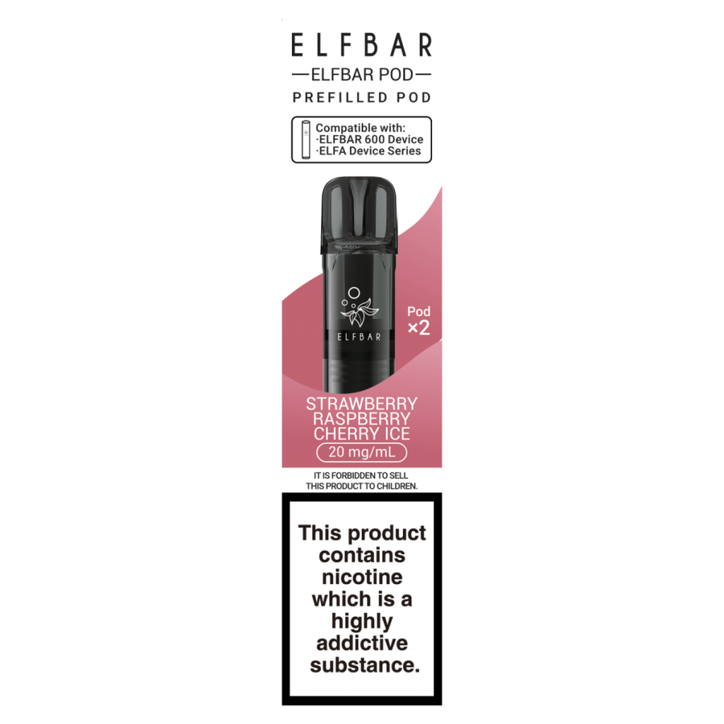 Elfbar Strawberry Raspberry Cherry Ice 2 Prefilled Pod