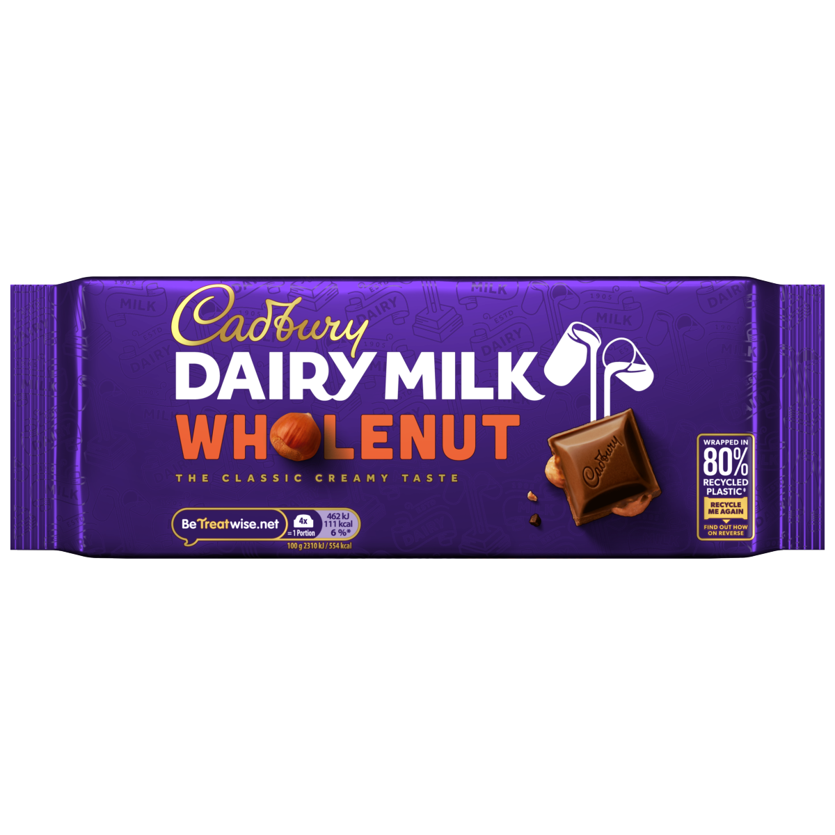 Cadbury Dairy Milk Wholenut Chocolate Bar 180 g