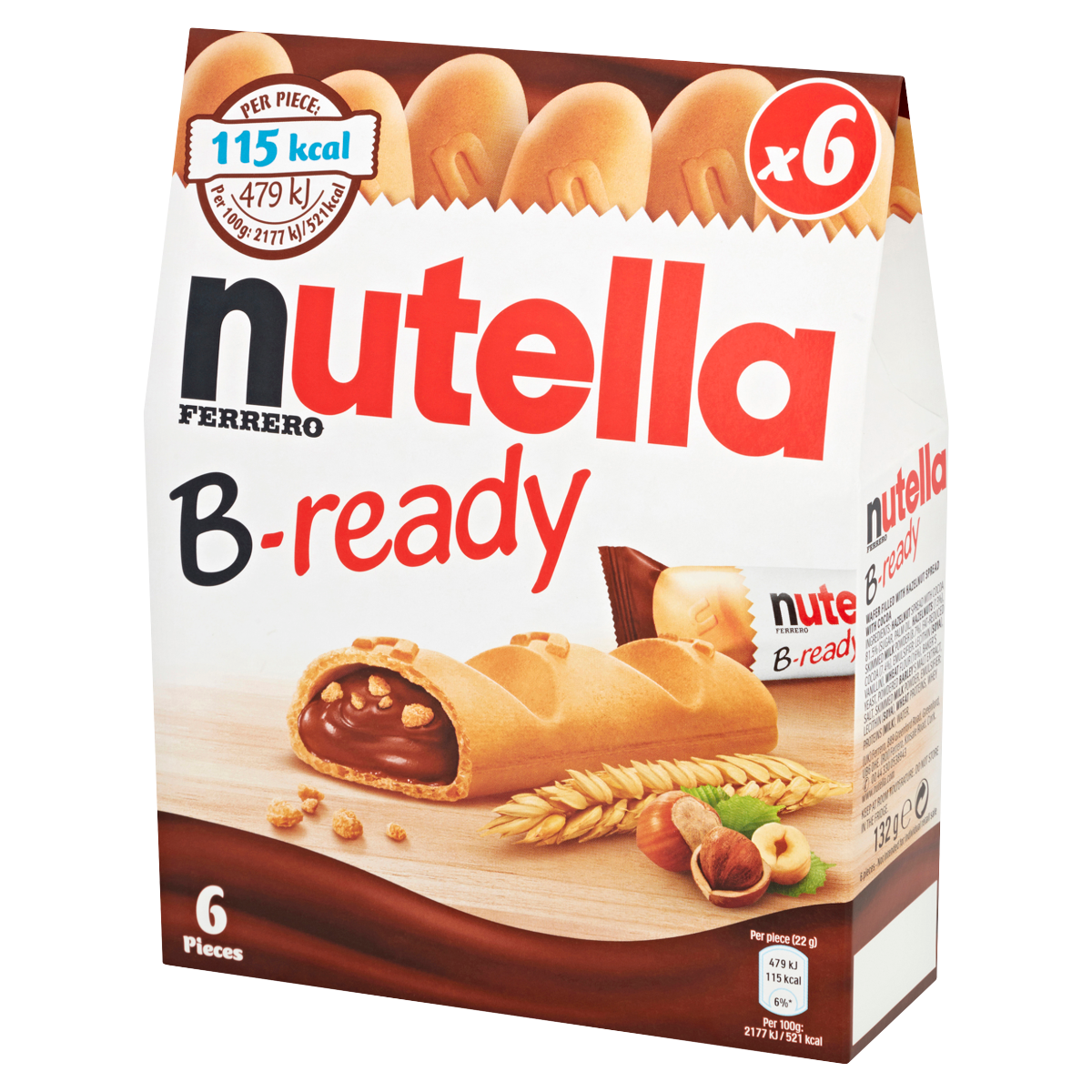 Nutella B-Ready 6 Ferrero 132g
