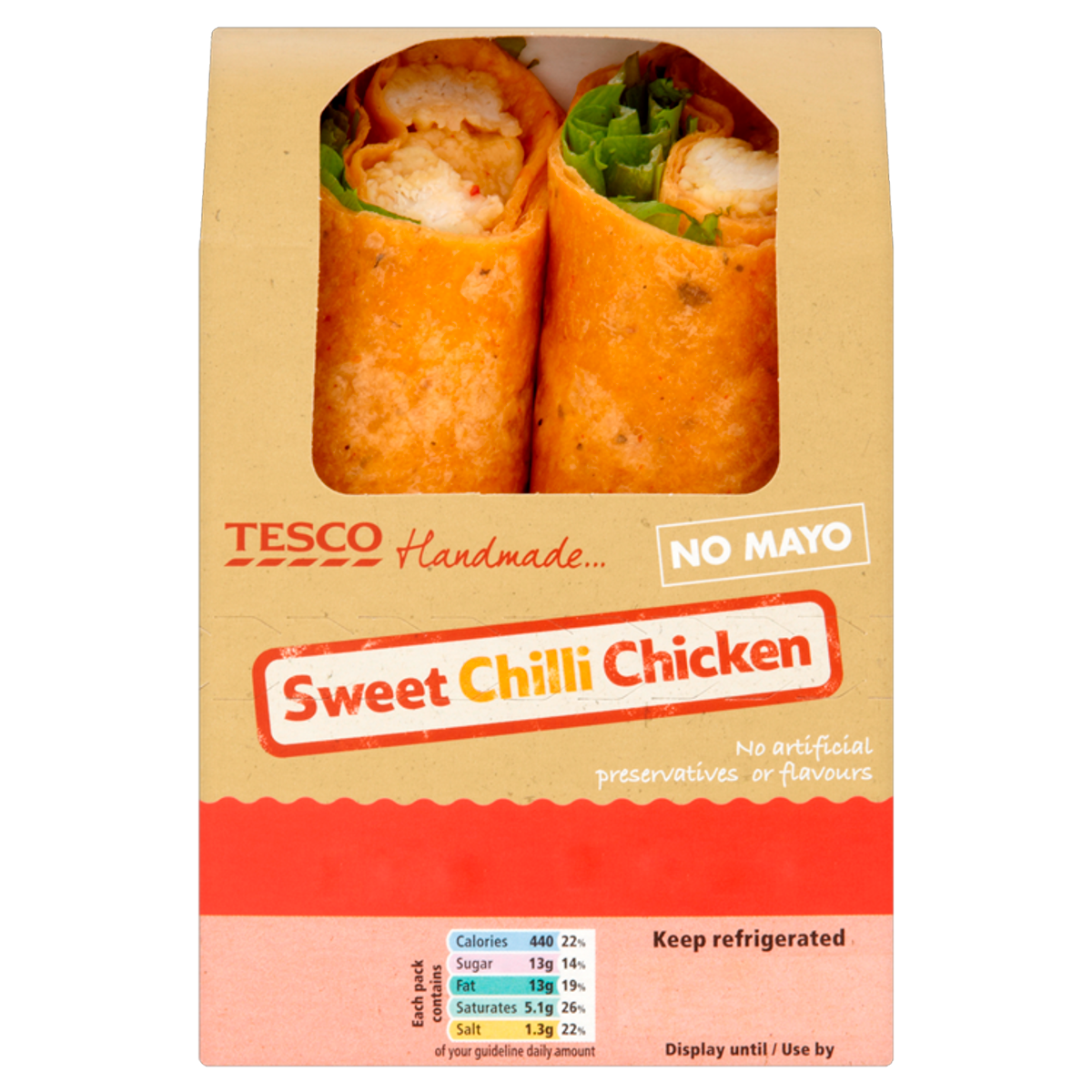 Tesco Handmade Sweet Chilli Chicken Wrap No Mayo