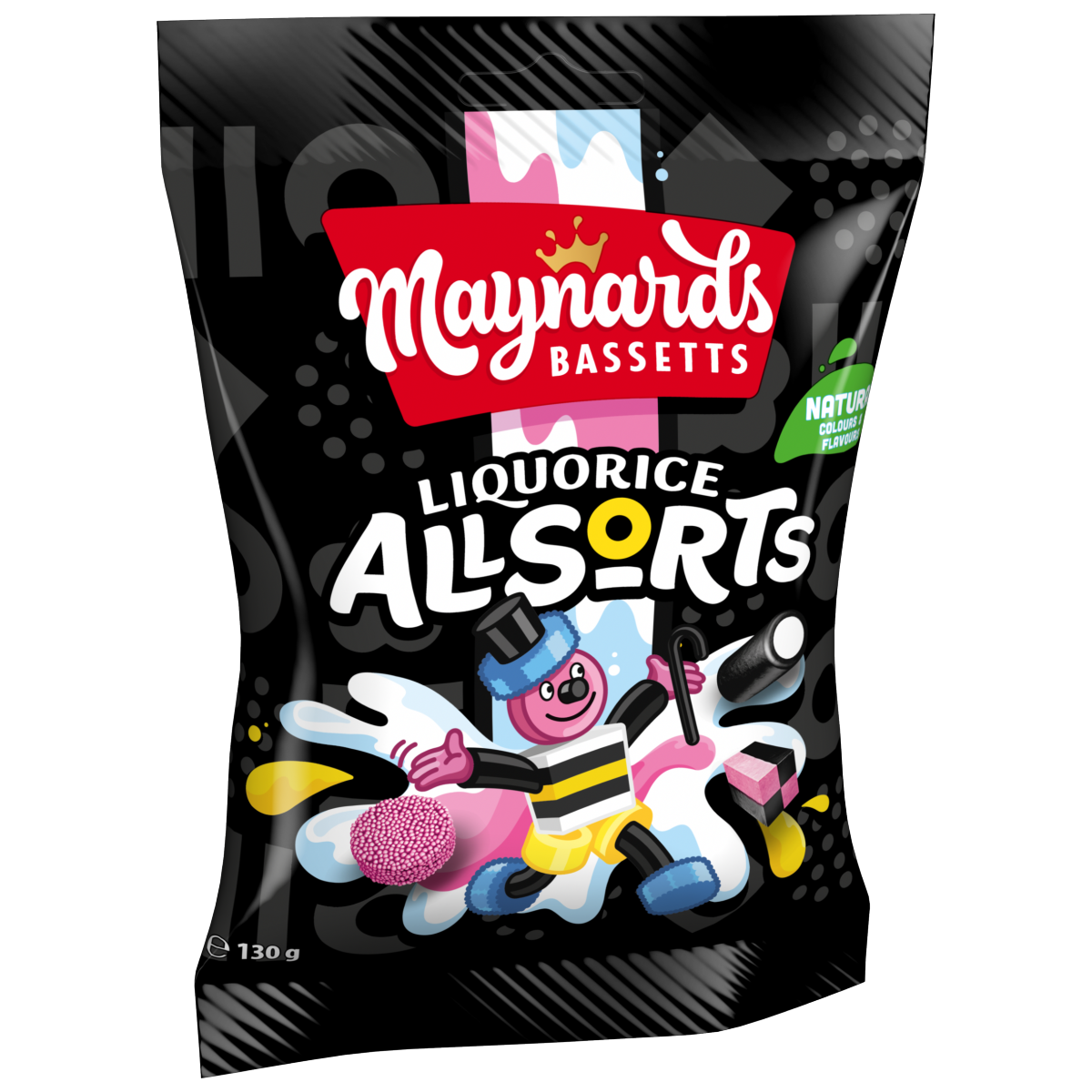Maynards Bassetts Liquorice Allsorts Sweets Sharing Bag 130g