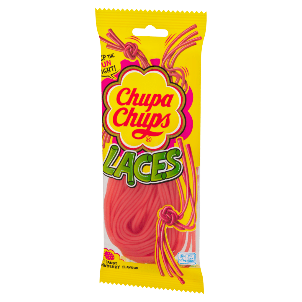 Chupa Chups Laces Soft Candy Strawberry Flavour 90g
