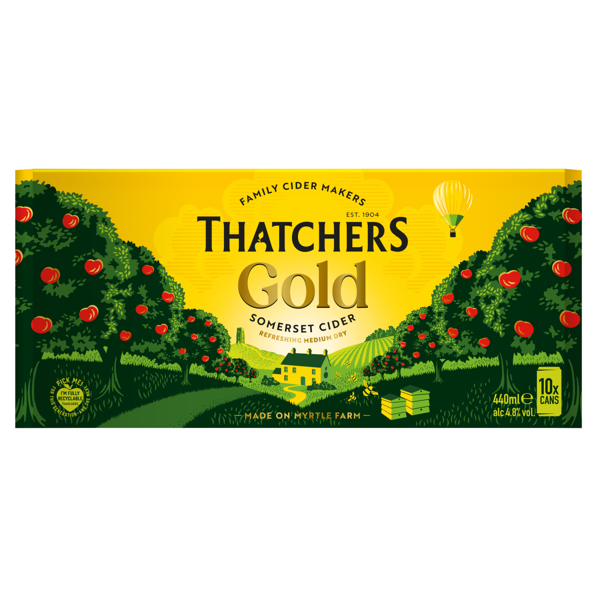 Thatchers Gold Somerset Cider 10 x 440ml