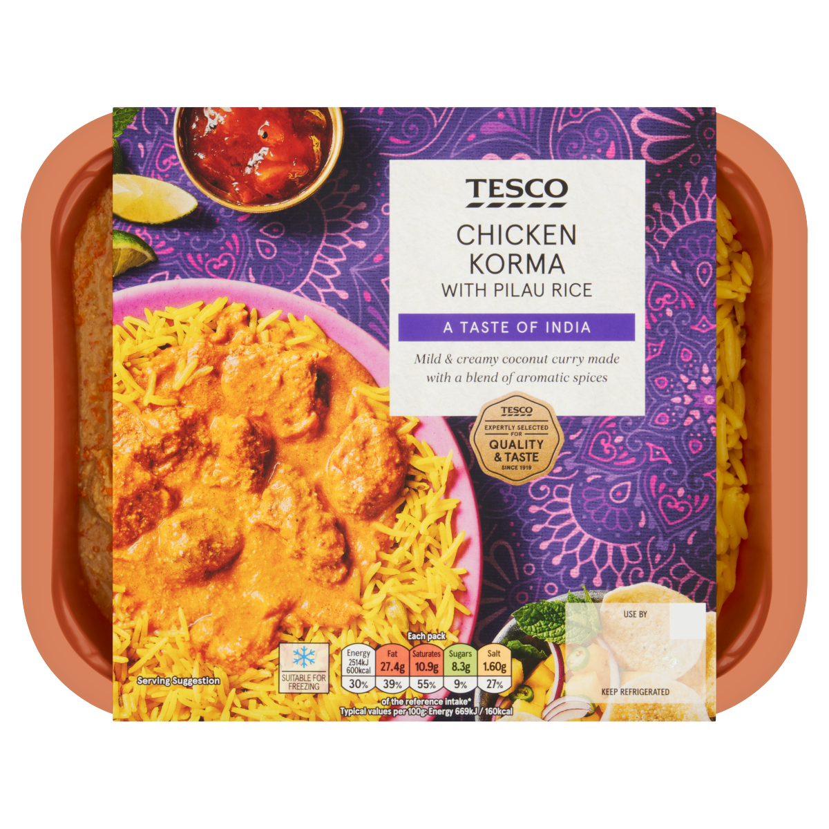 Tesco Chicken Korma with Pilau Rice 400g