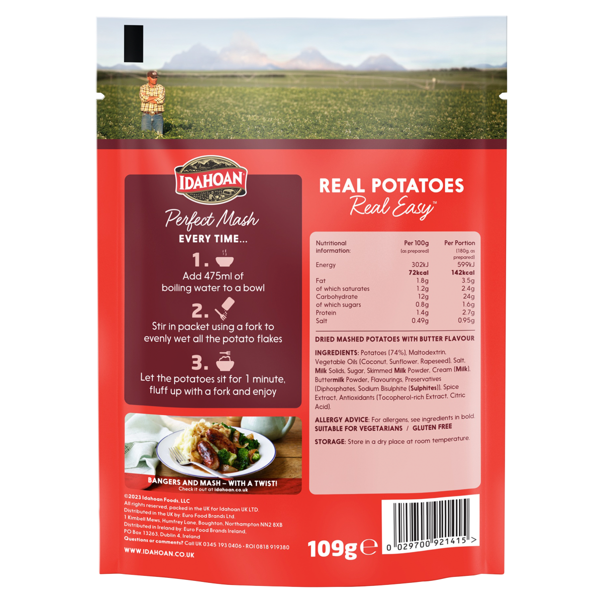 Idahoan Perfect Mash Buttery 109g