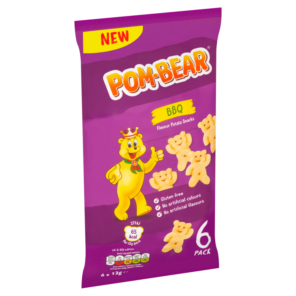 Pom-Bear BBQ Flavour Potato Snacks 6 x 13g