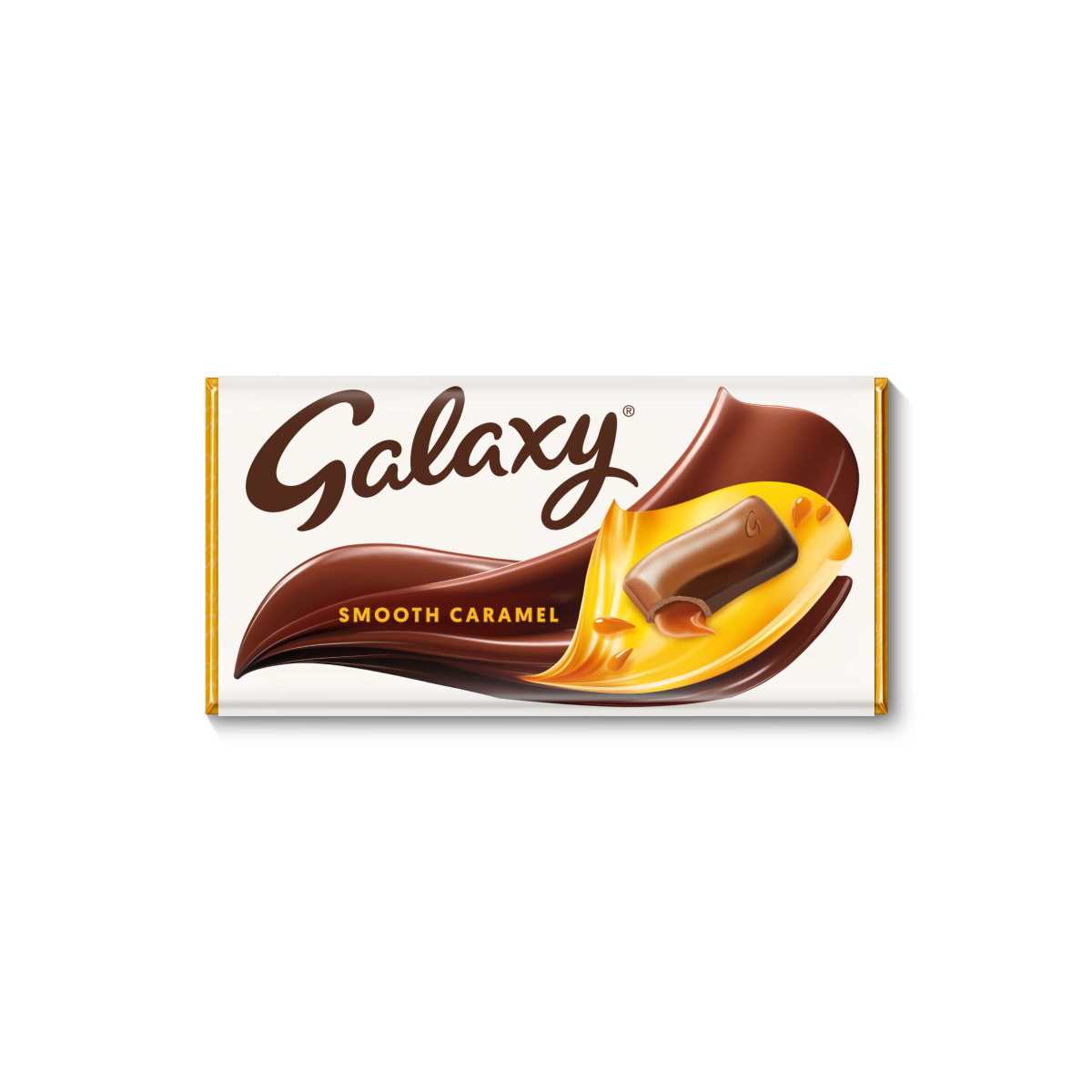 Galaxy Smooth Caramel & Milk Chocolate Block Bar Vegetarian 135g
