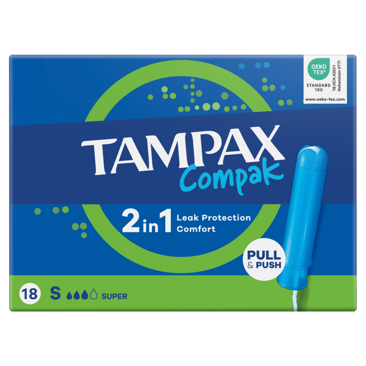 Tampax Compak Super Tampons With Applicator x18