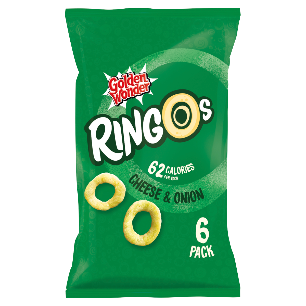 Golden Wonder Ringos Cheese & Onion 6 x 12.5g