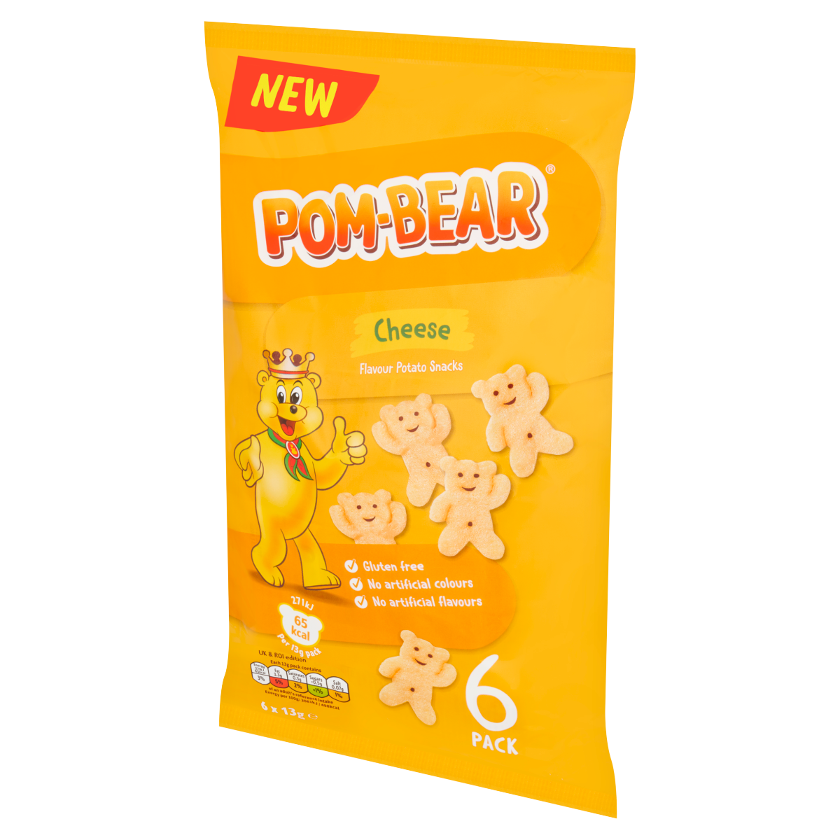 Pom-Bear Cheese Flavour Potato Snacks 6 x 13g
