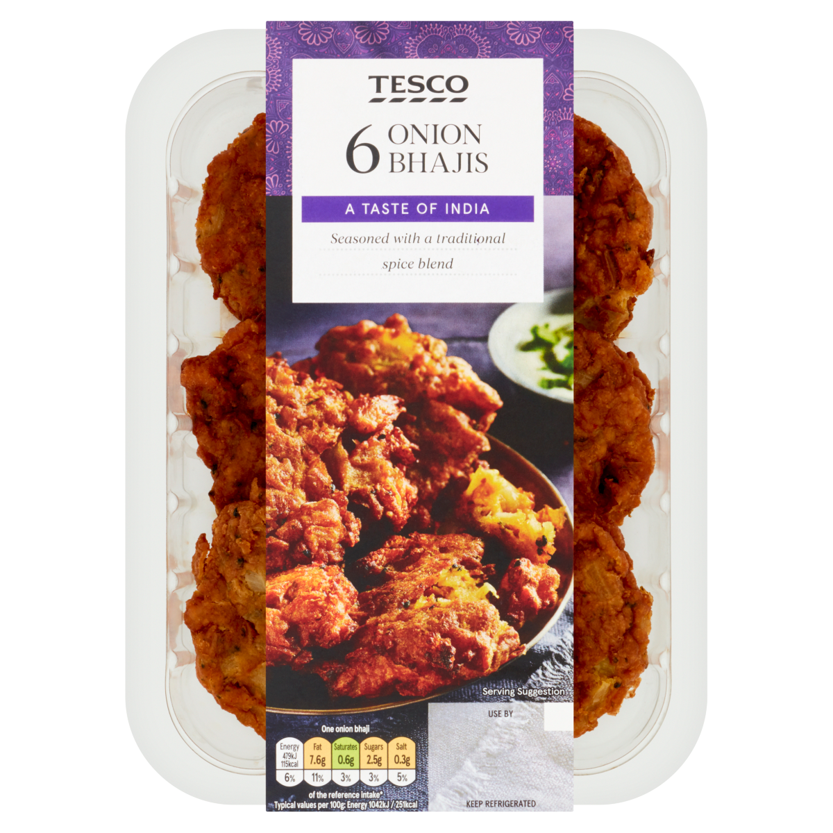 Tesco 6 Onion Bhajis 294g