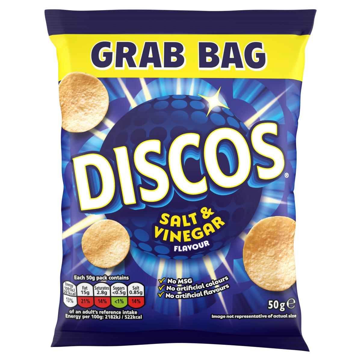 Discos Salt & Vinegar Flavour 50g