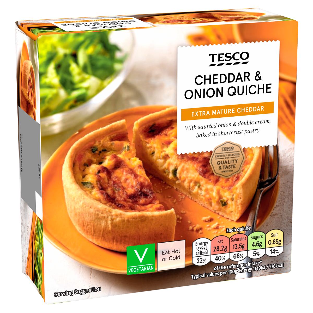 Tesco Cheddar & Onion Quiche 160g