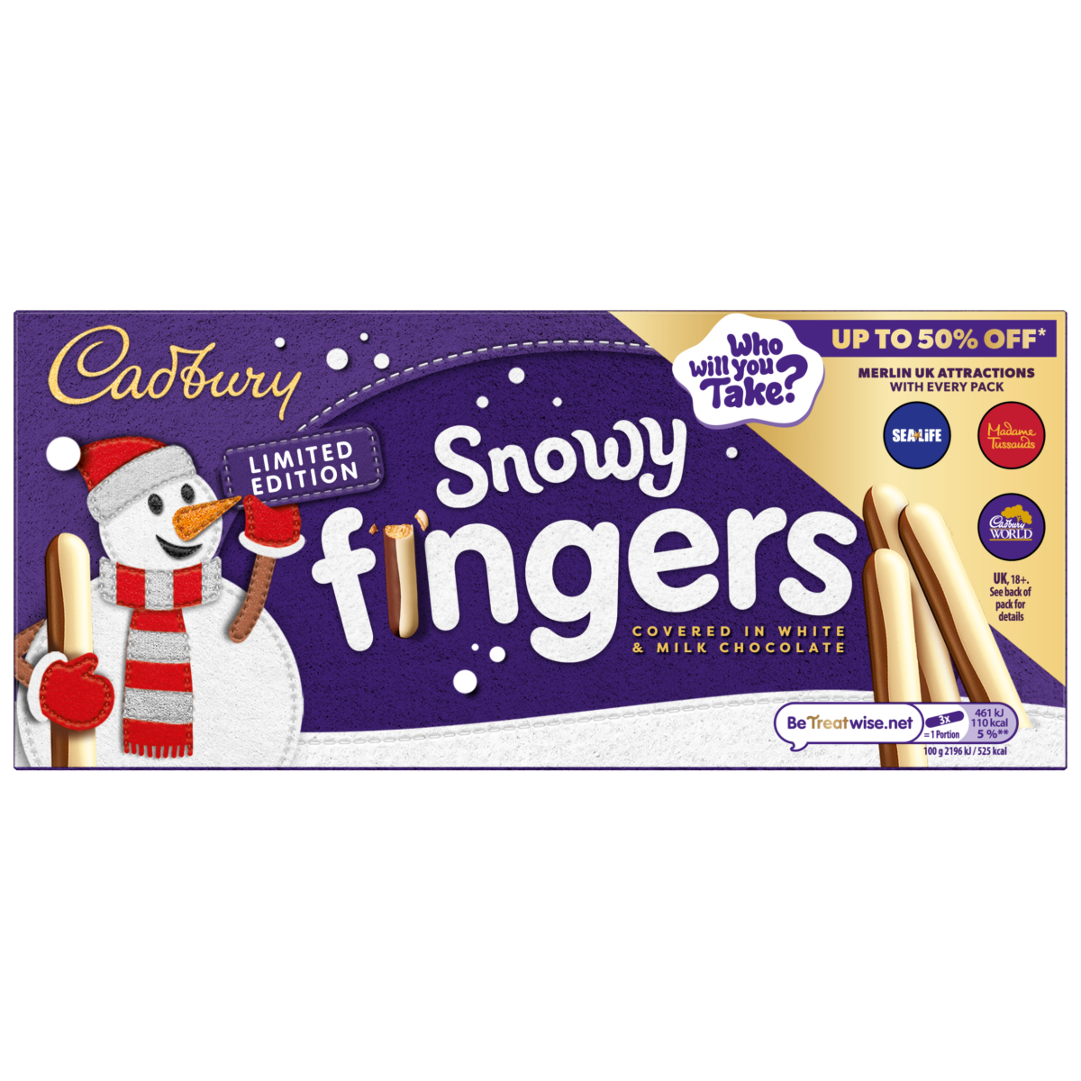 Cadbury Fingers Biscuits Limited Edition Snowy Box 115 g