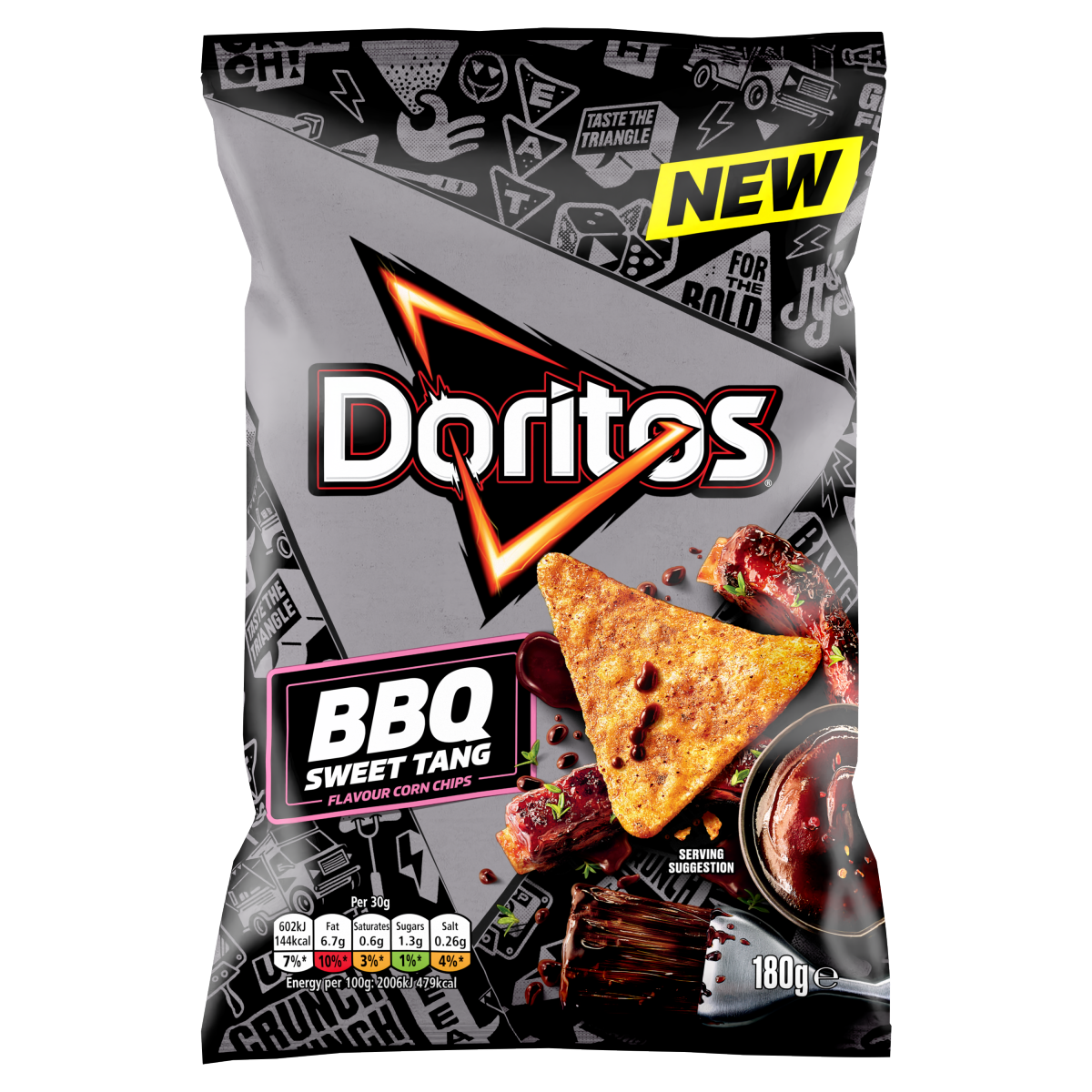 Doritos Sweet BBQ Tortilla Chips Sharing Bag Crisps 180g