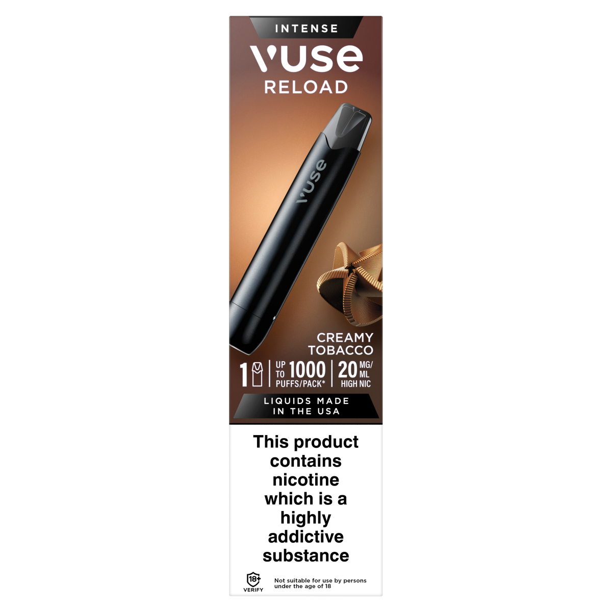Vuse Go Reload Pen – Black – Creamy Tobacco 20mg/ml
