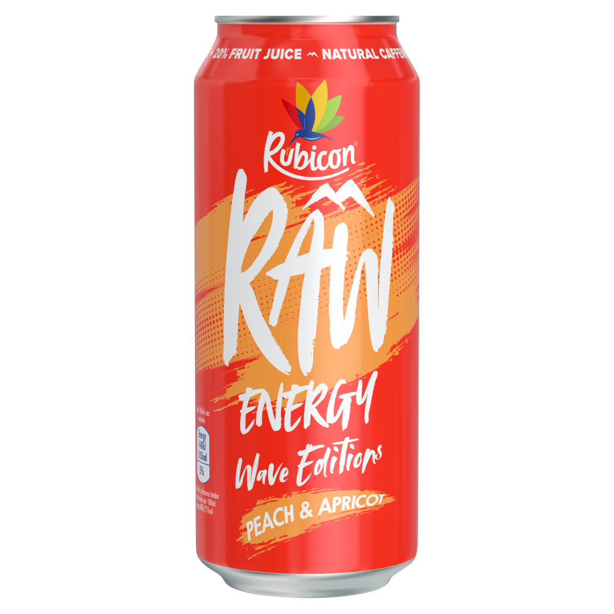 Rubicon Raw Energy Wave Editions Peach & Apricot 500ml