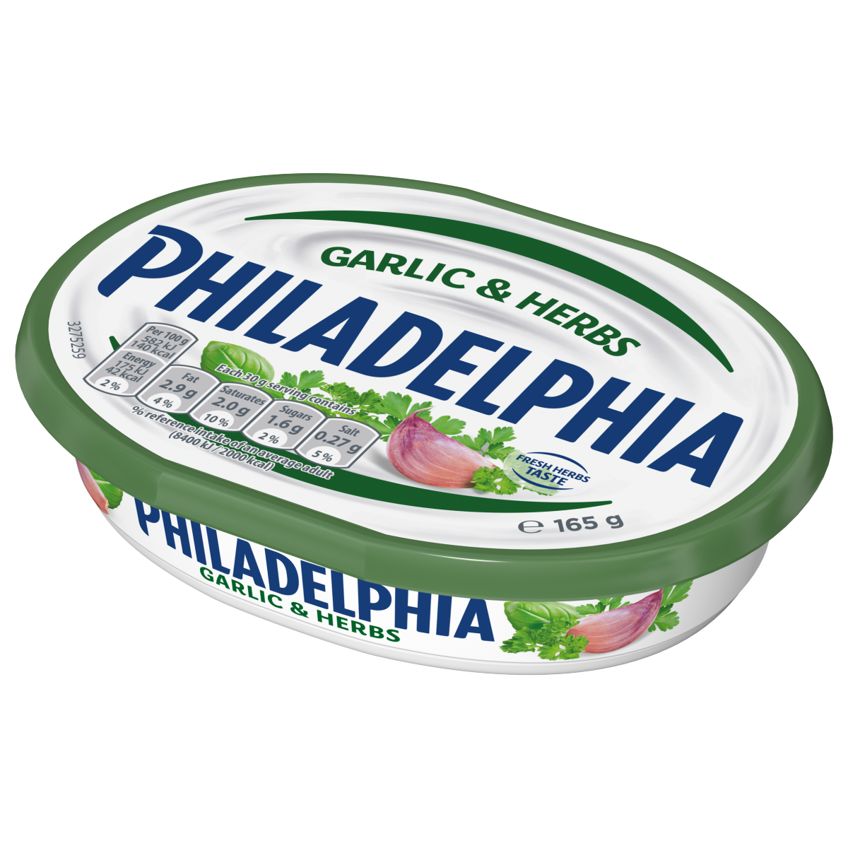 Philadelphia Garlic & Herbs Soft Cream Cheese 165g