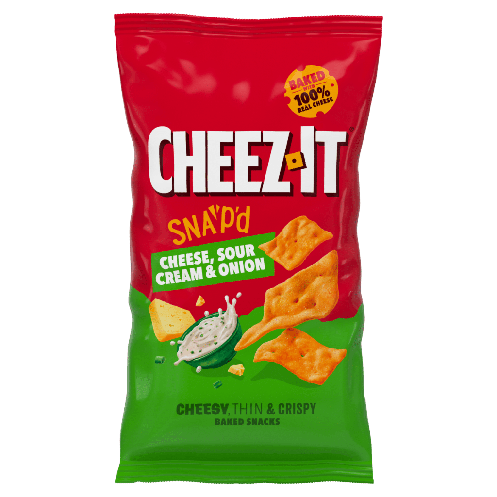 Cheez-It Snap’d Cheese, Sour Cream & Onion Baked Snacks (6 x 30g) 150g