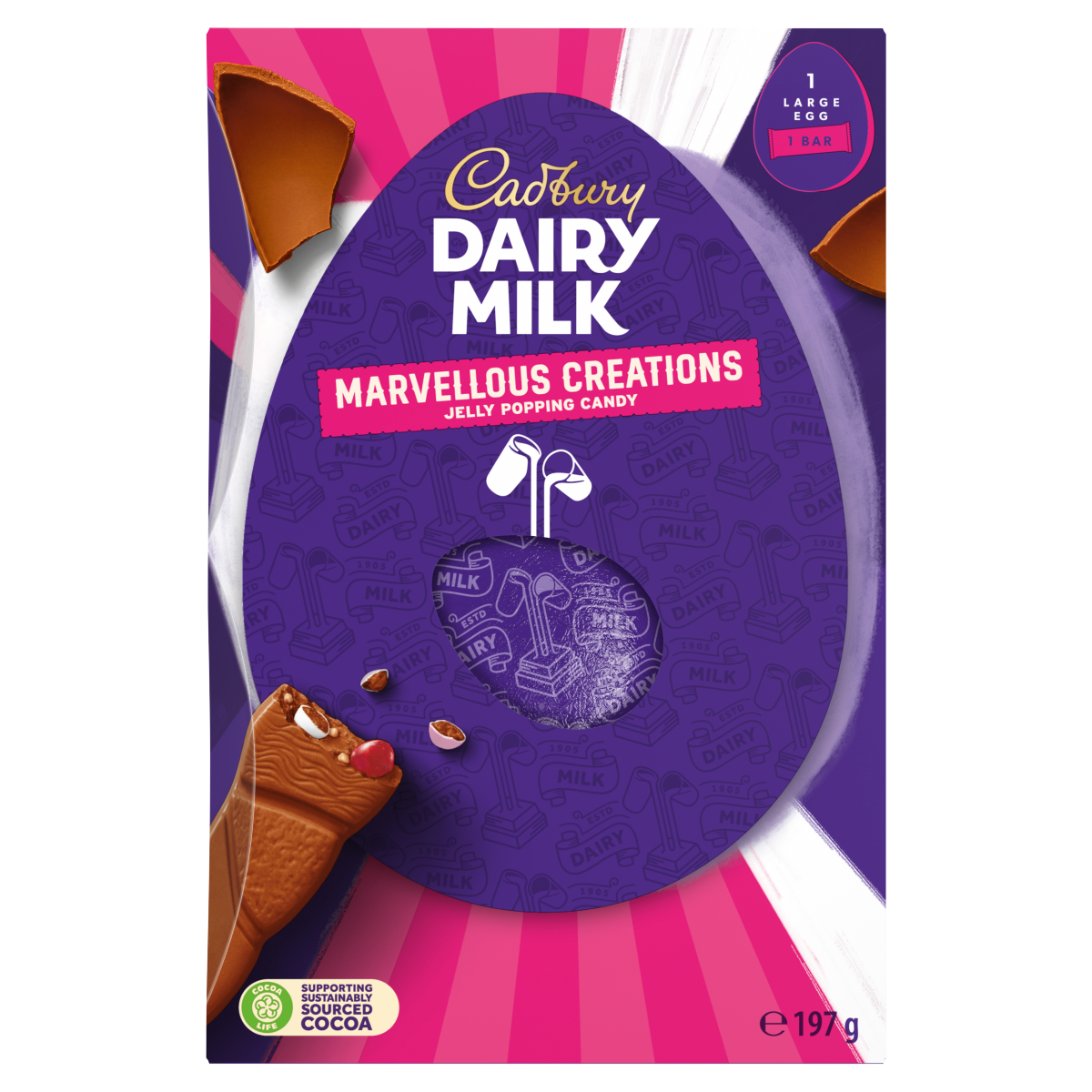 Cadbury Dairy Milk Marvellous Creations Jelly Popping Candy 197g