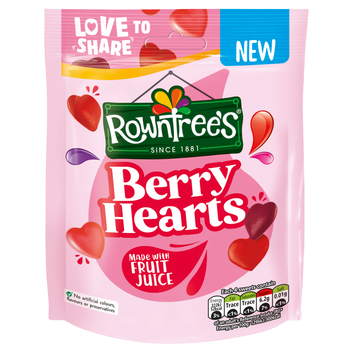 Rowntree’s Berry Hearts 115g