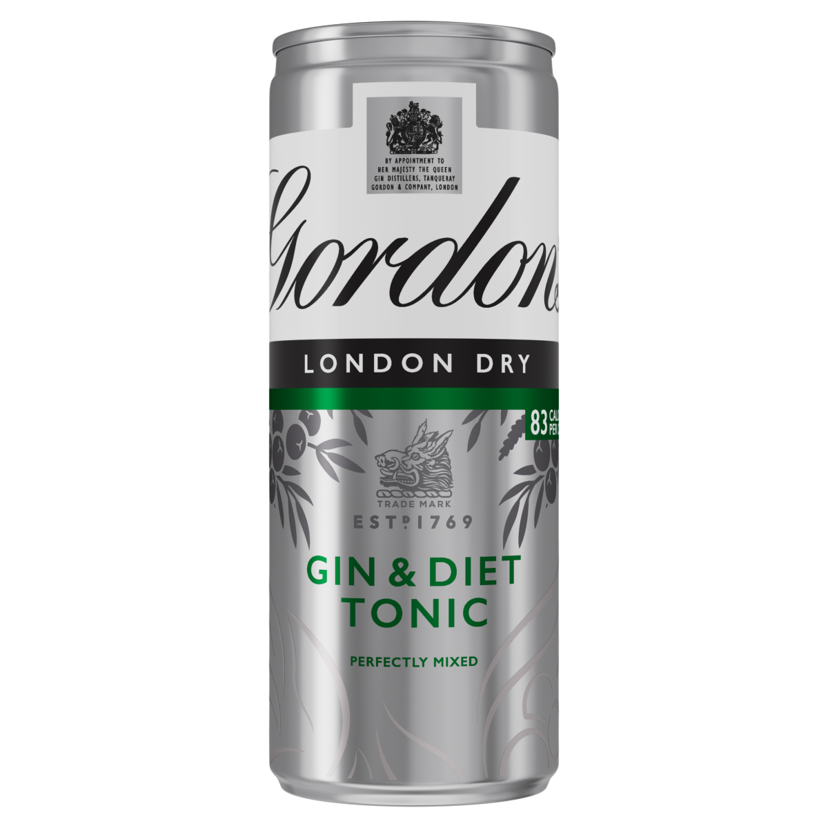Gordon’s London Dry Gin and Diet Tonic Ready to Drink 250ml Can