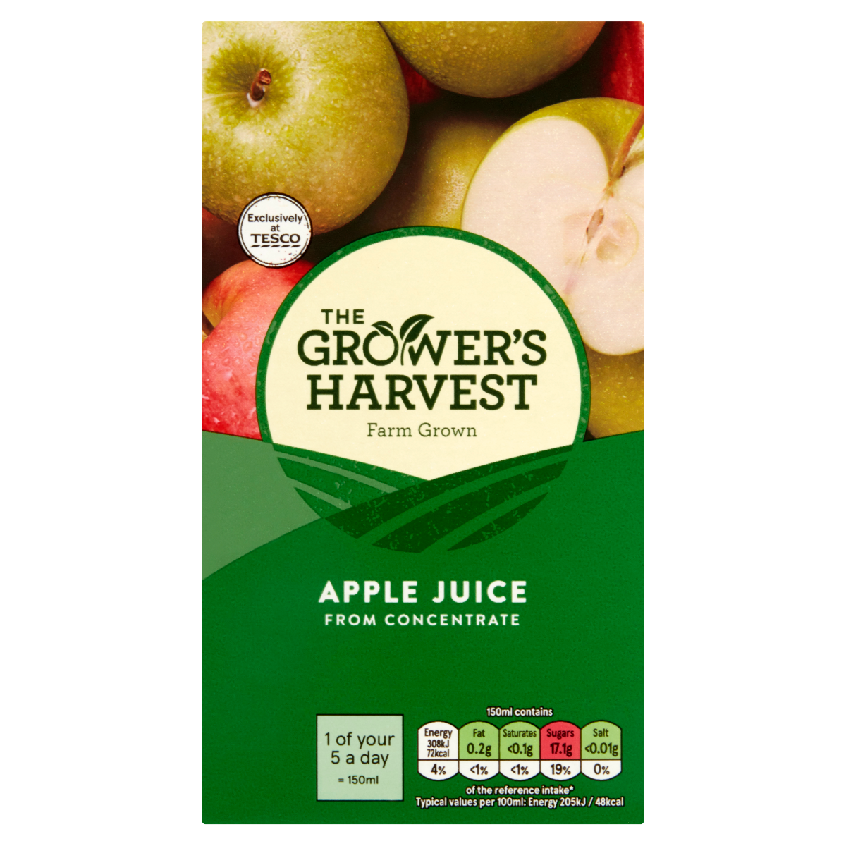 Tesco The Grower’s Harvest Apple Juice from Concentrate 1 Litre