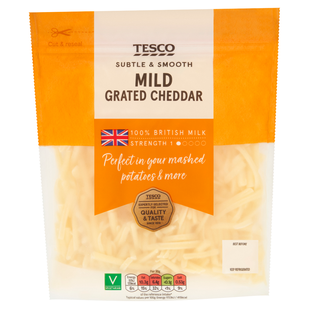 Tesco Mild Grated Cheddar 250g