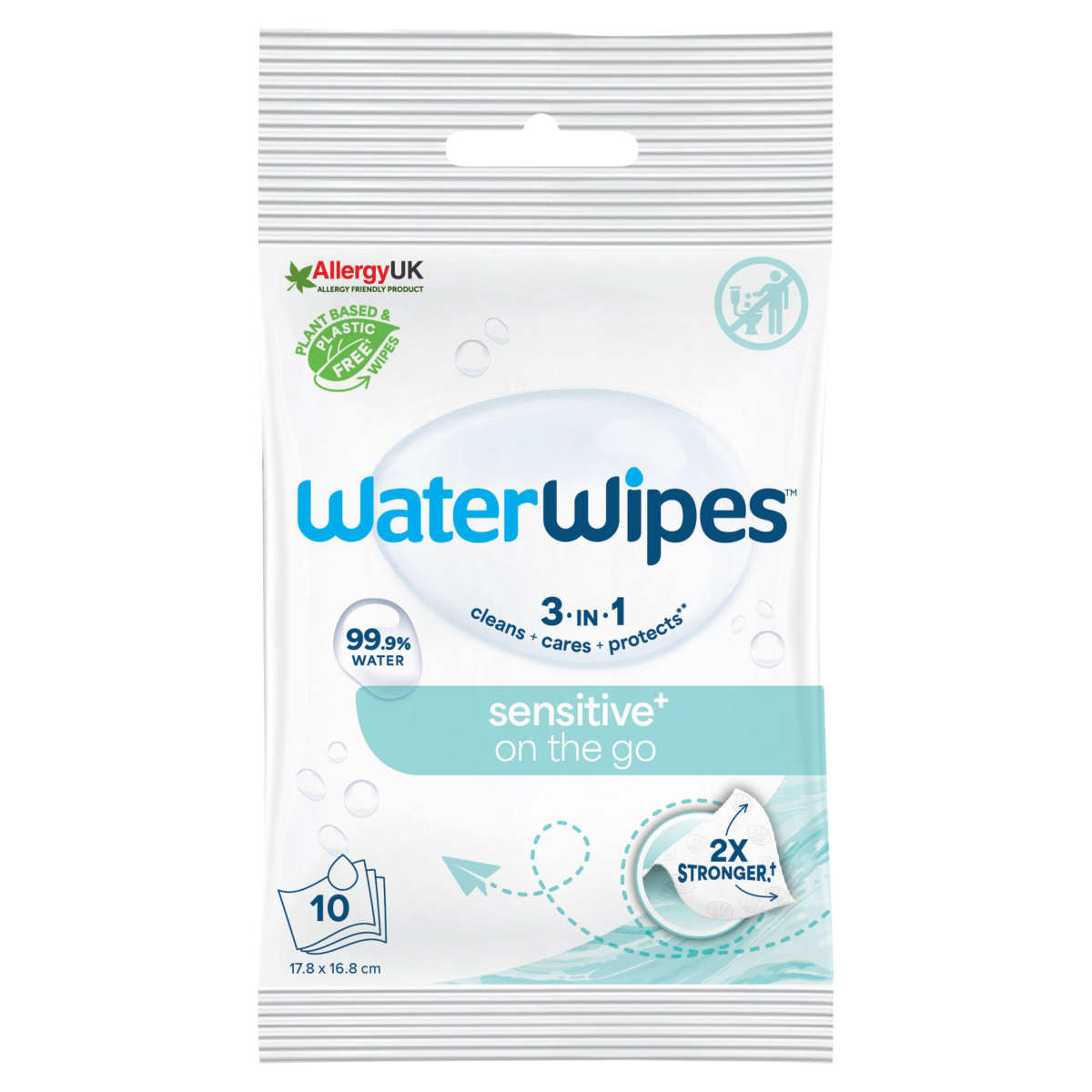 WaterWipes 10 on the Go Wipes
