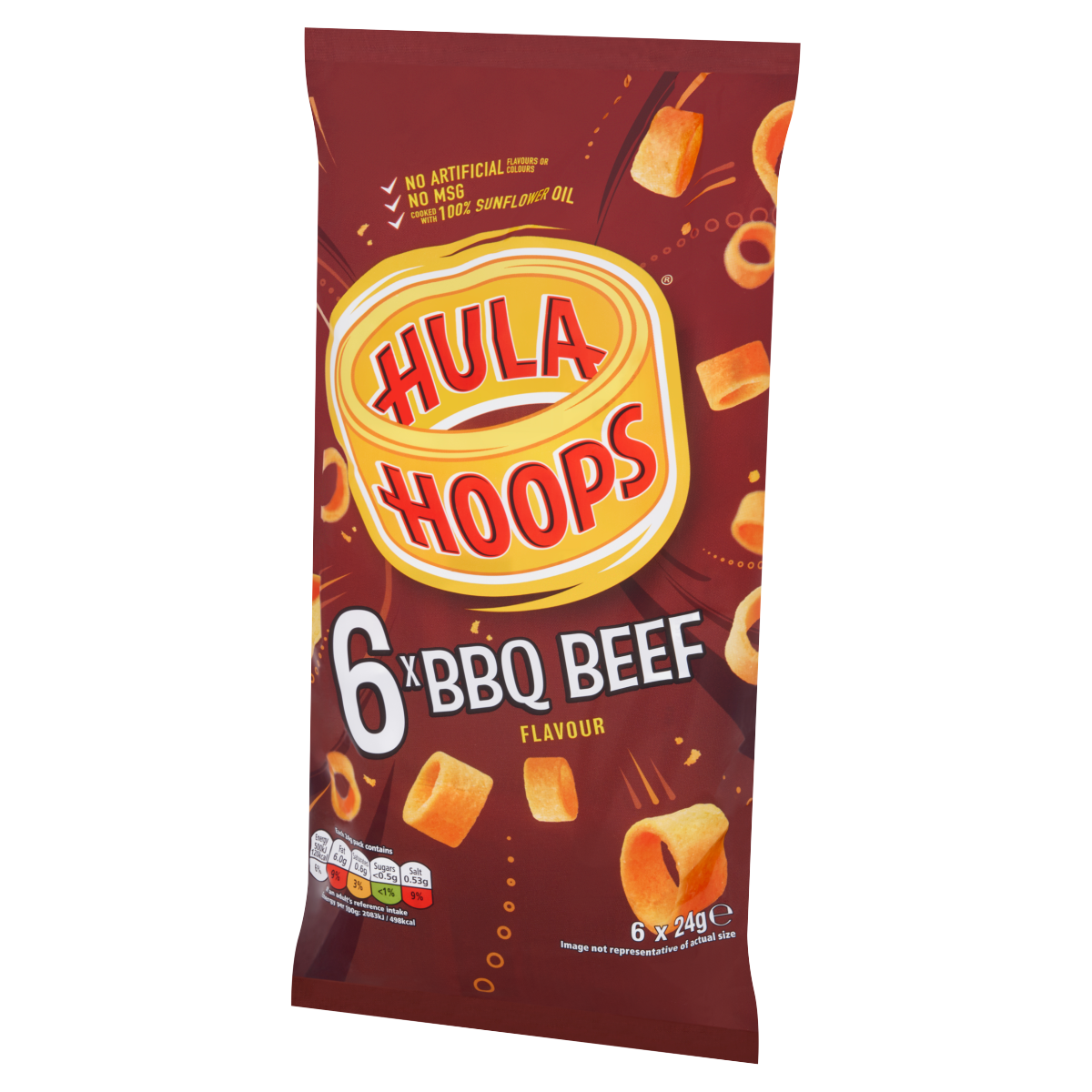 Hula Hoops BBQ Beef Flavour 6 x 24g