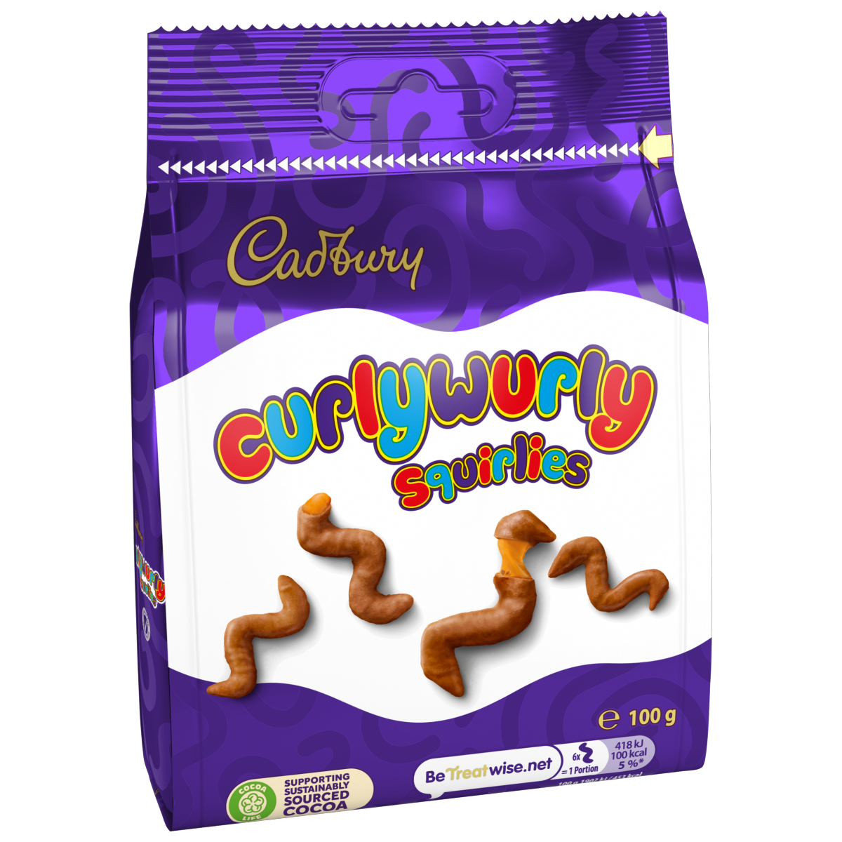 Cadbury Curly Wurly Squirlies Chocolate Bag 100g