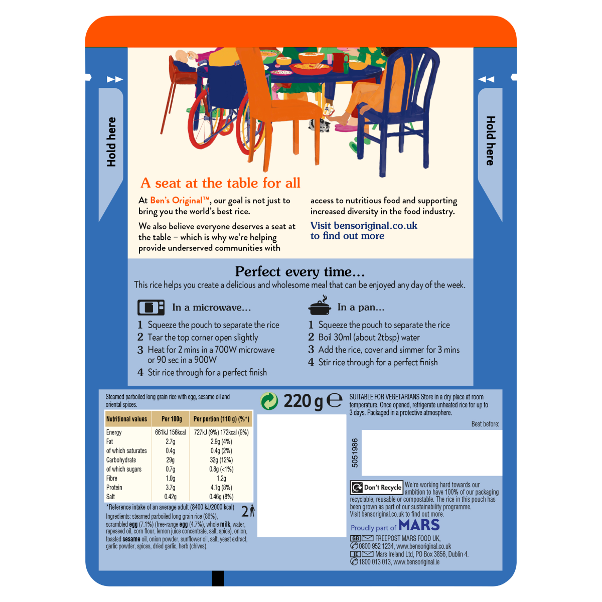 Bens Original Egg Fried Microwave Rice 220g