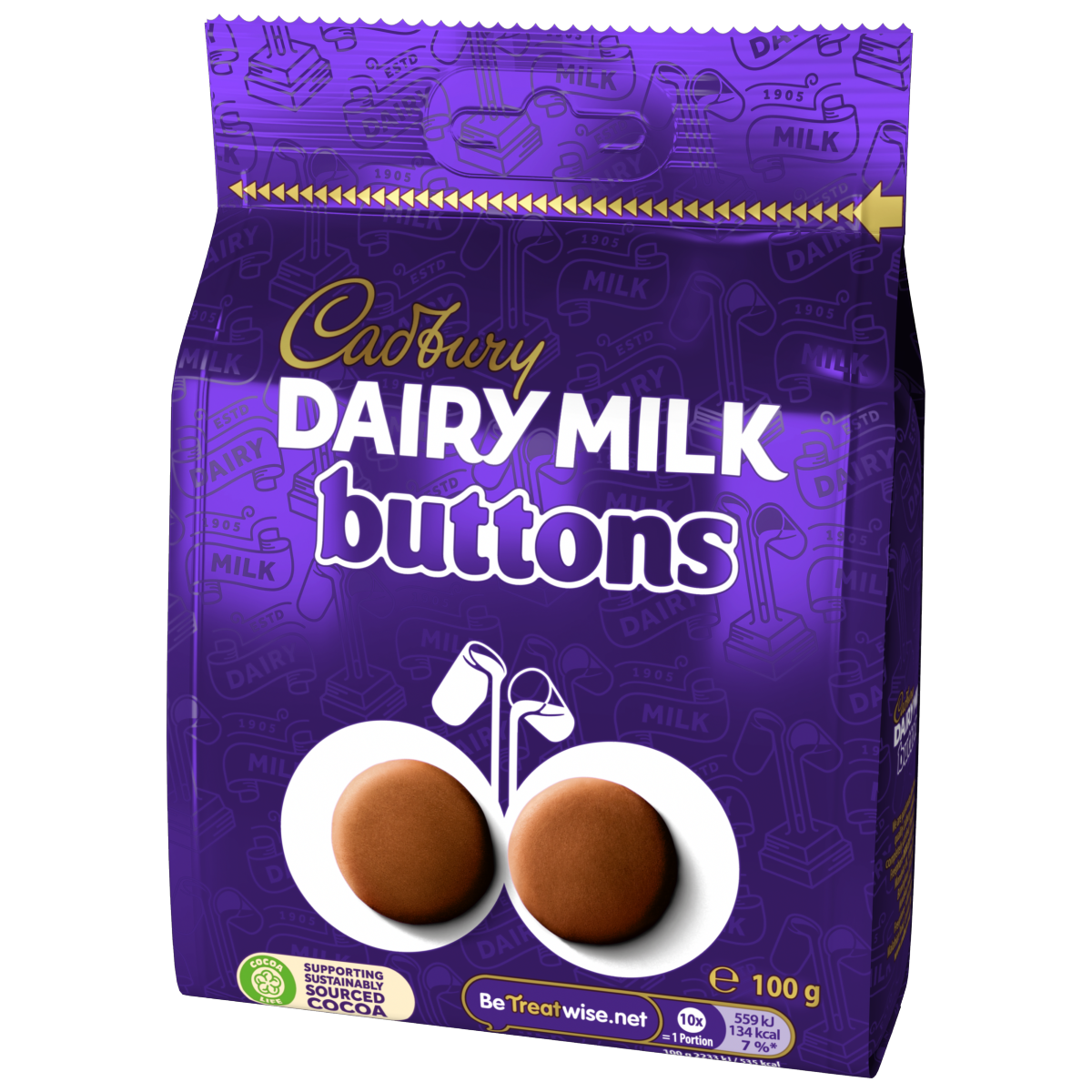 Cadbury Dairy Milk Chocolate Buttons Bag 100g