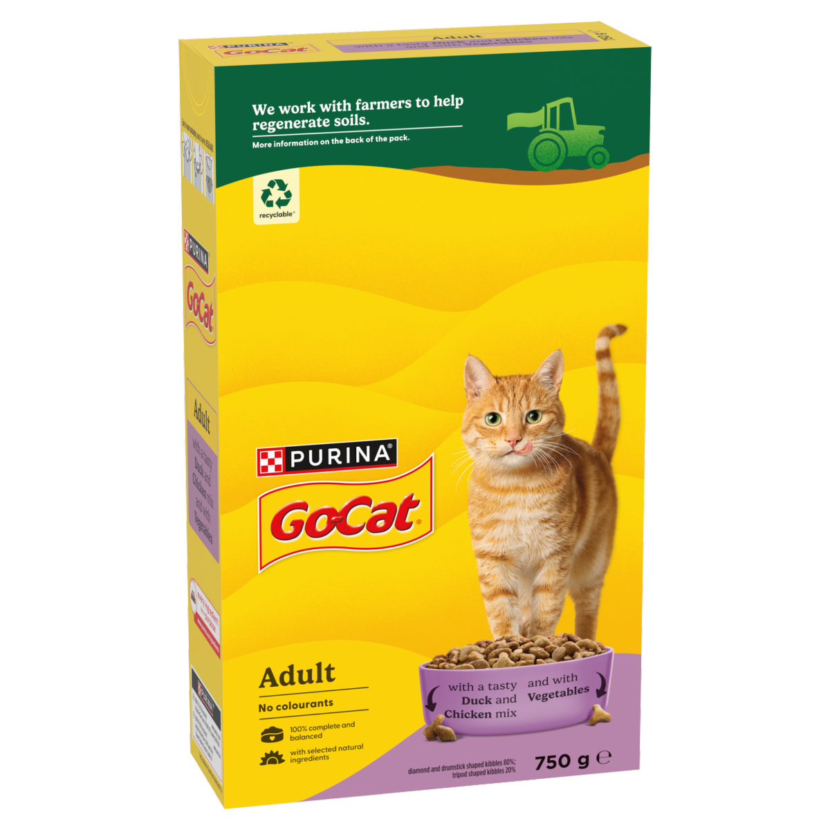 GO-CAT Chicken and Duck Dry Cat Food 750g