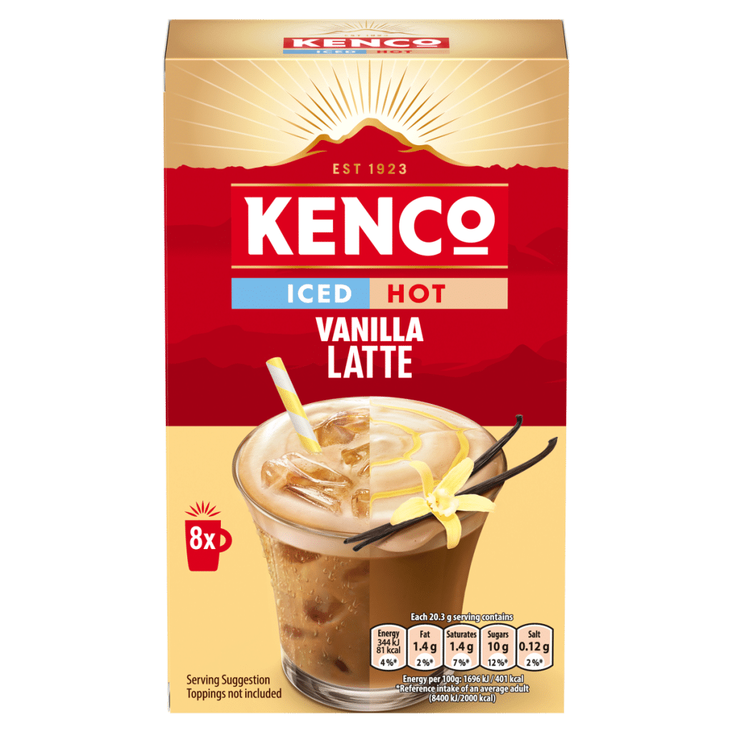 Kenco Iced Hot Vanilla Latte 8 x 20.3g (162.4g)